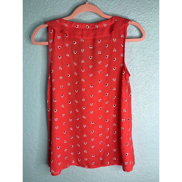 Disney Collection by Lauren Conrad heart sleeveless blouse size extra small - Picture 4 of 5